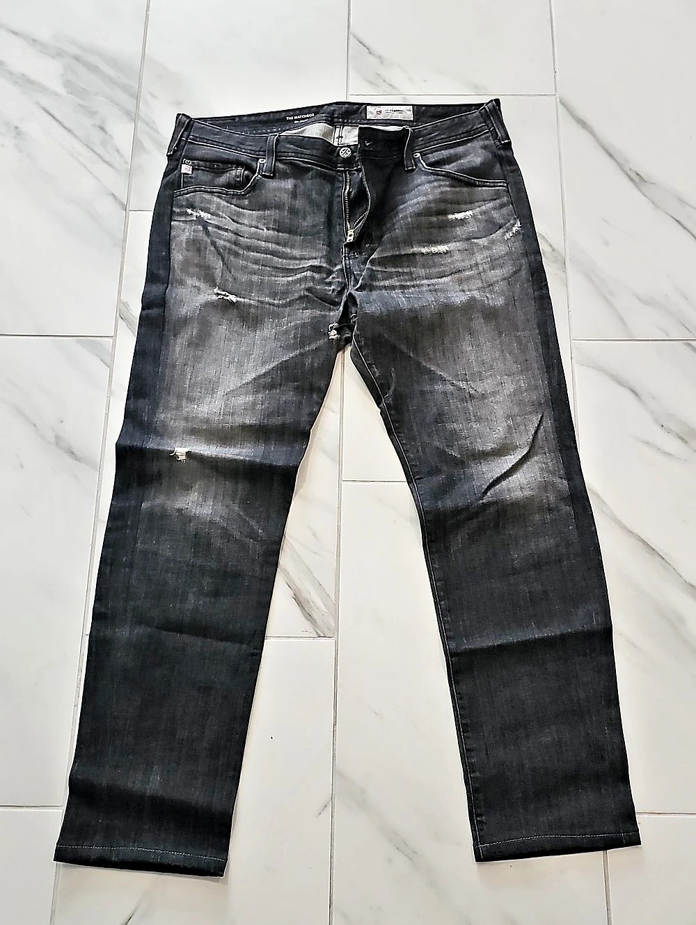 AG Adriano Goldschmied The Matchbox Slim Straight Jeans Men's Black Straight